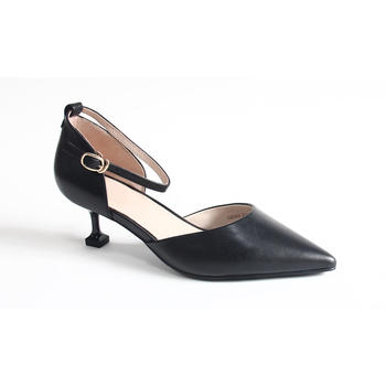 Factory provide OEM service buckle high heel dress pumps ladies fcomfortable high heels