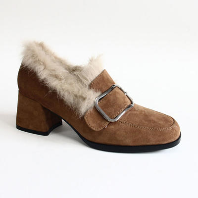 Oem Warm Lady Shoes Fur Single Shoes Women's Slip On Slippers Wool Slippers Womens